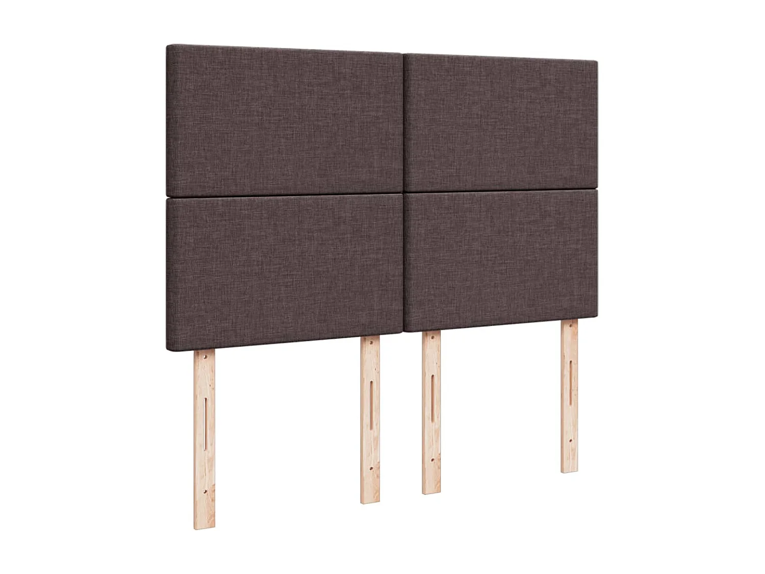 Cama box spring con colchón tela marrón oscuro 140x200 cm