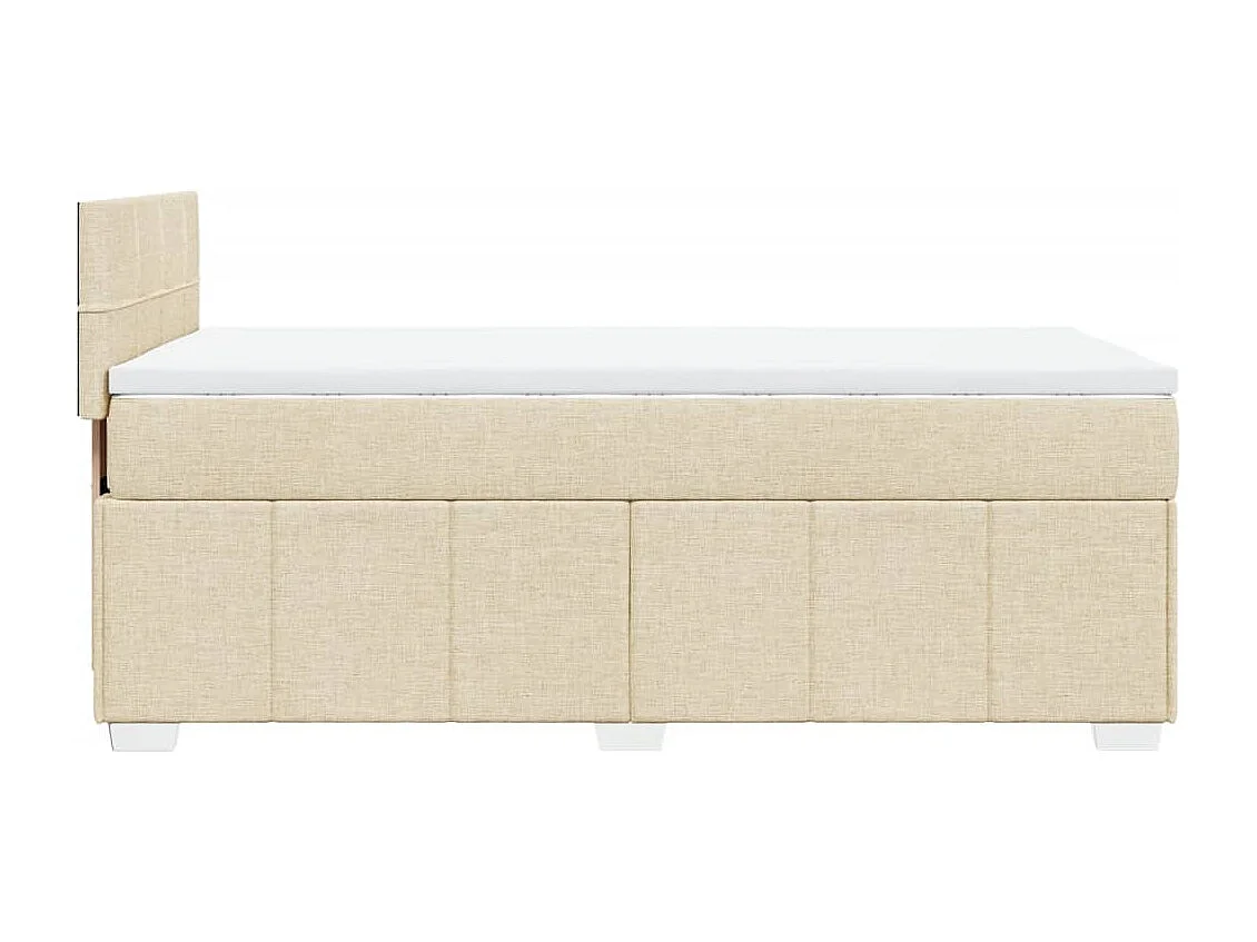 Cama com molas/colchão 90x190 cm tecido cor creme