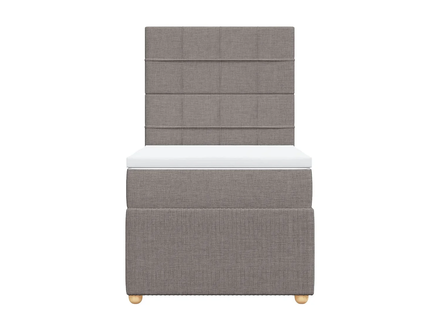 Boxspring met matras stof taupe 90x190 cm