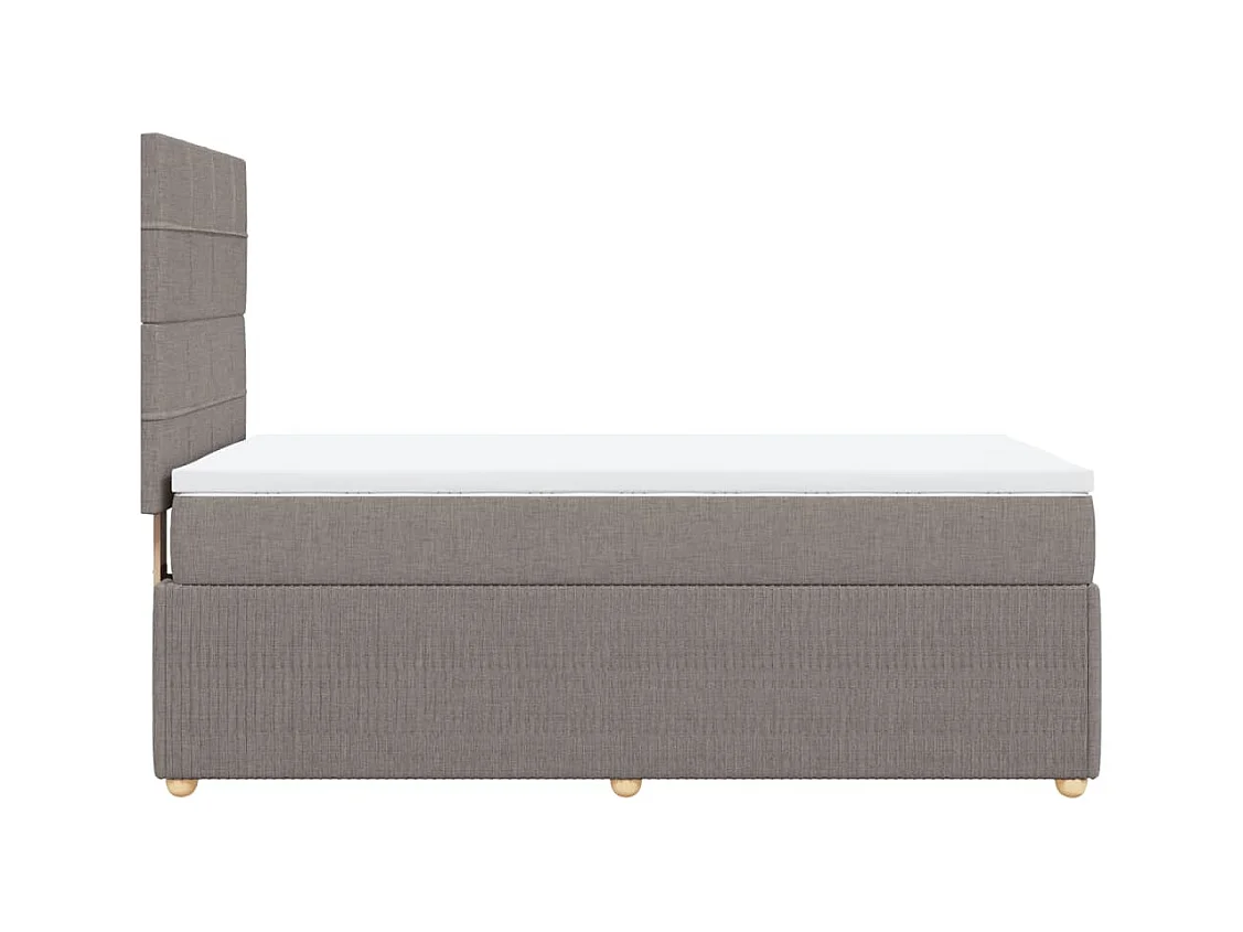 Sommier à lattes de lit avec matelas Taupe 90x190 cm Tissu