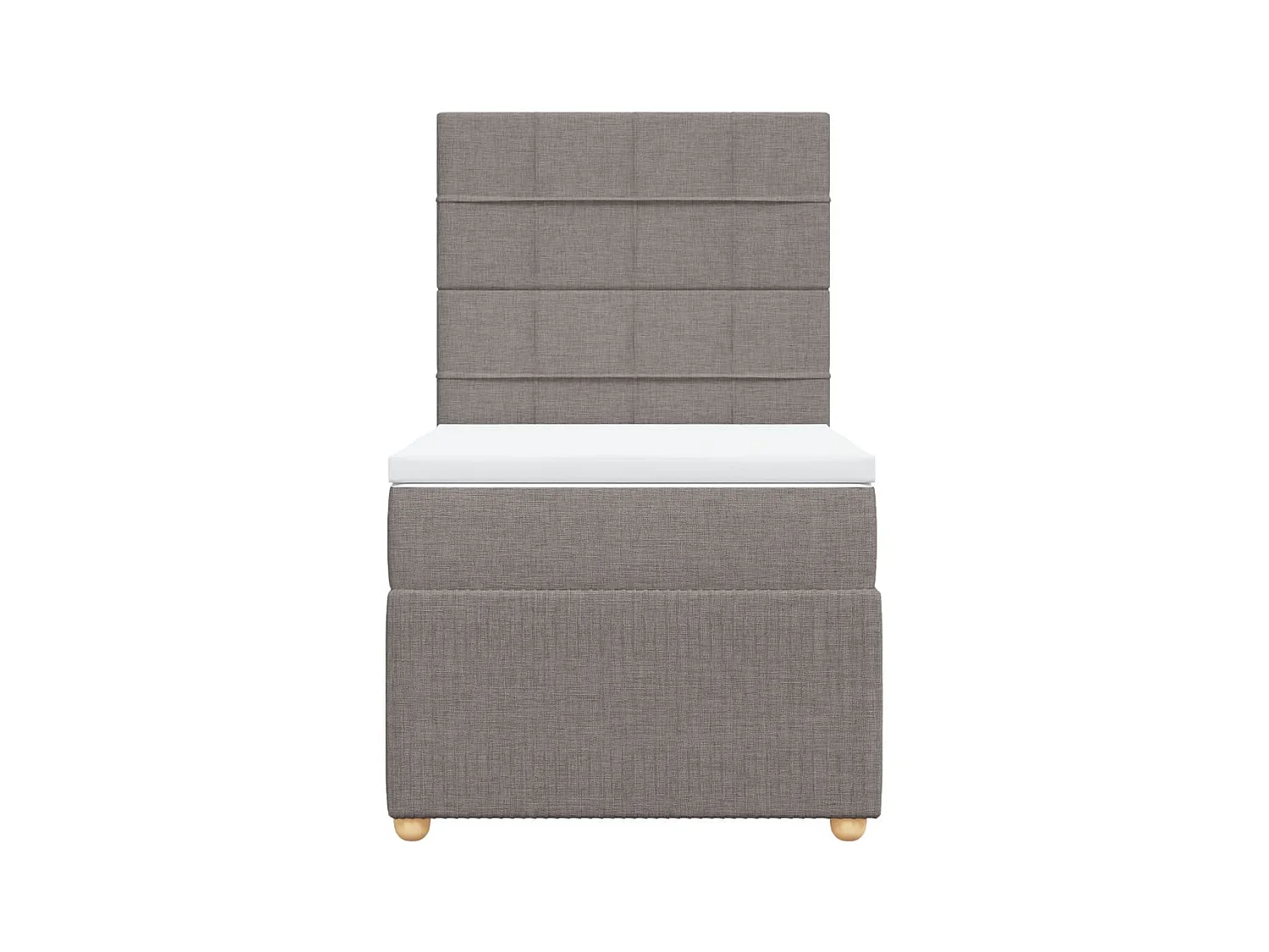 Sommier à lattes de lit avec matelas Taupe 90x190 cm Tissu