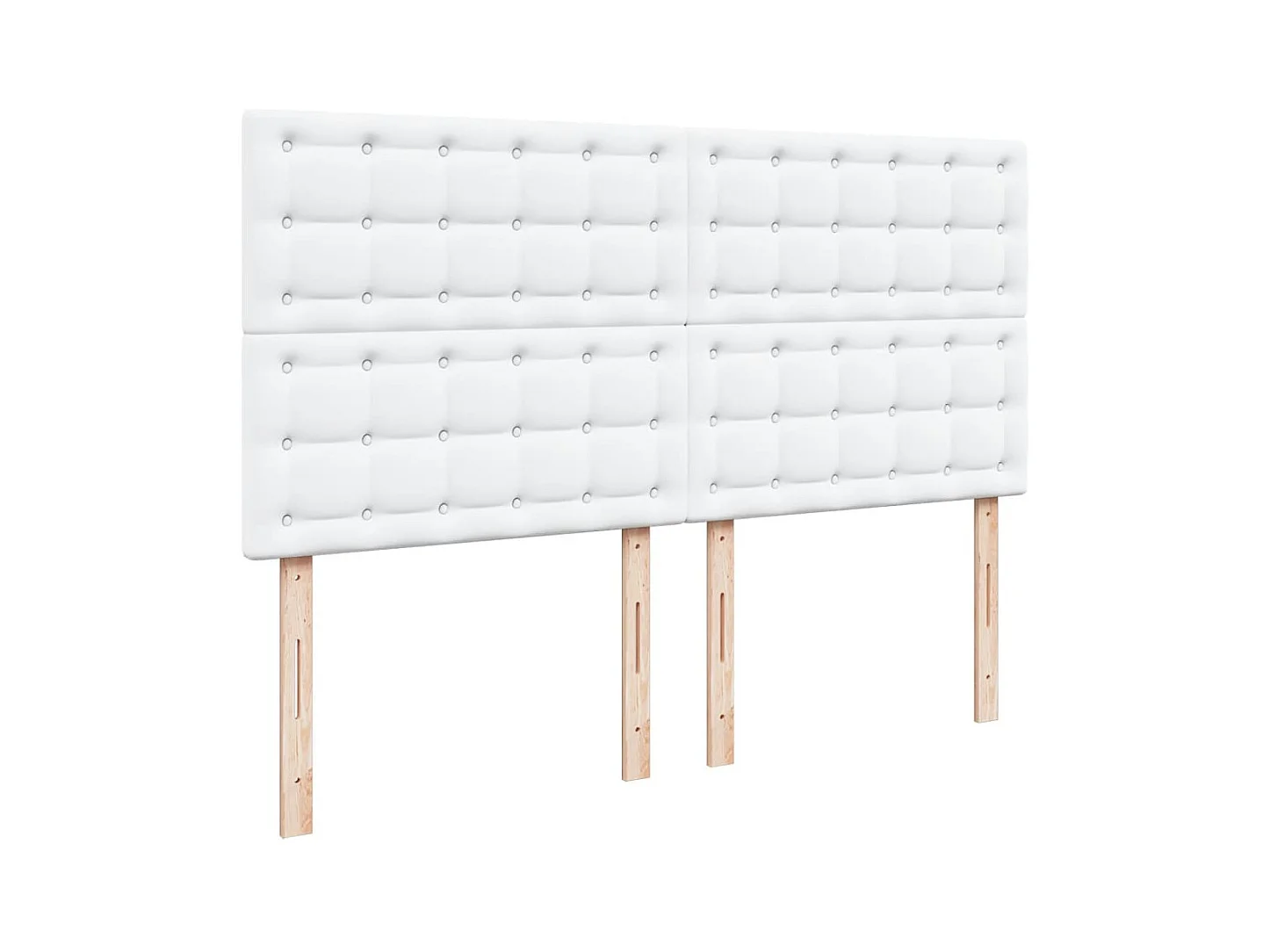 Sommier à lattes de lit avec matelas Blanc 180x200cm Similicuir