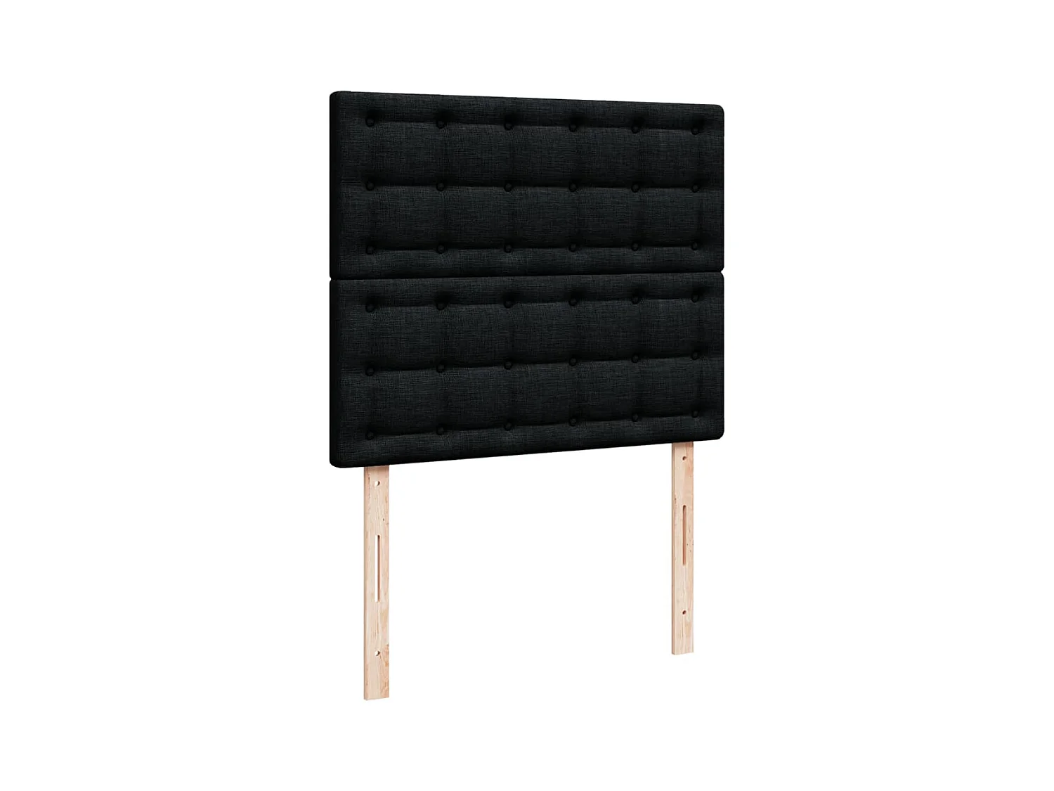 Sommier à lattes de lit avec matelas noir 120x190 cm tissu