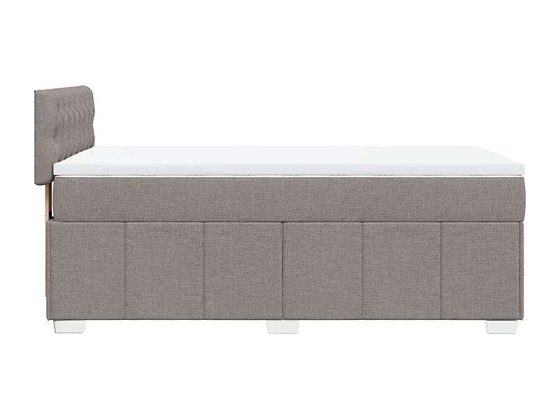 Sommier à lattes de lit avec matelas Taupe 90x190 cm Tissu