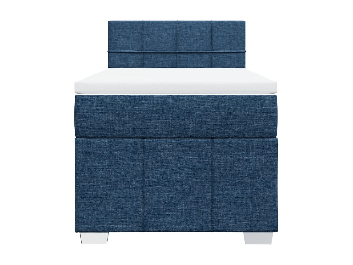 Sommier à lattes de lit avec matelas Bleu 100x200 cm Tissu