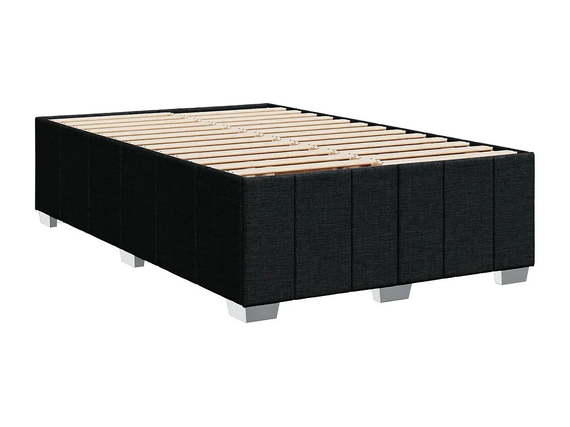 Sommier à lattes de lit avec matelas Noir 120x200 cm Tissu