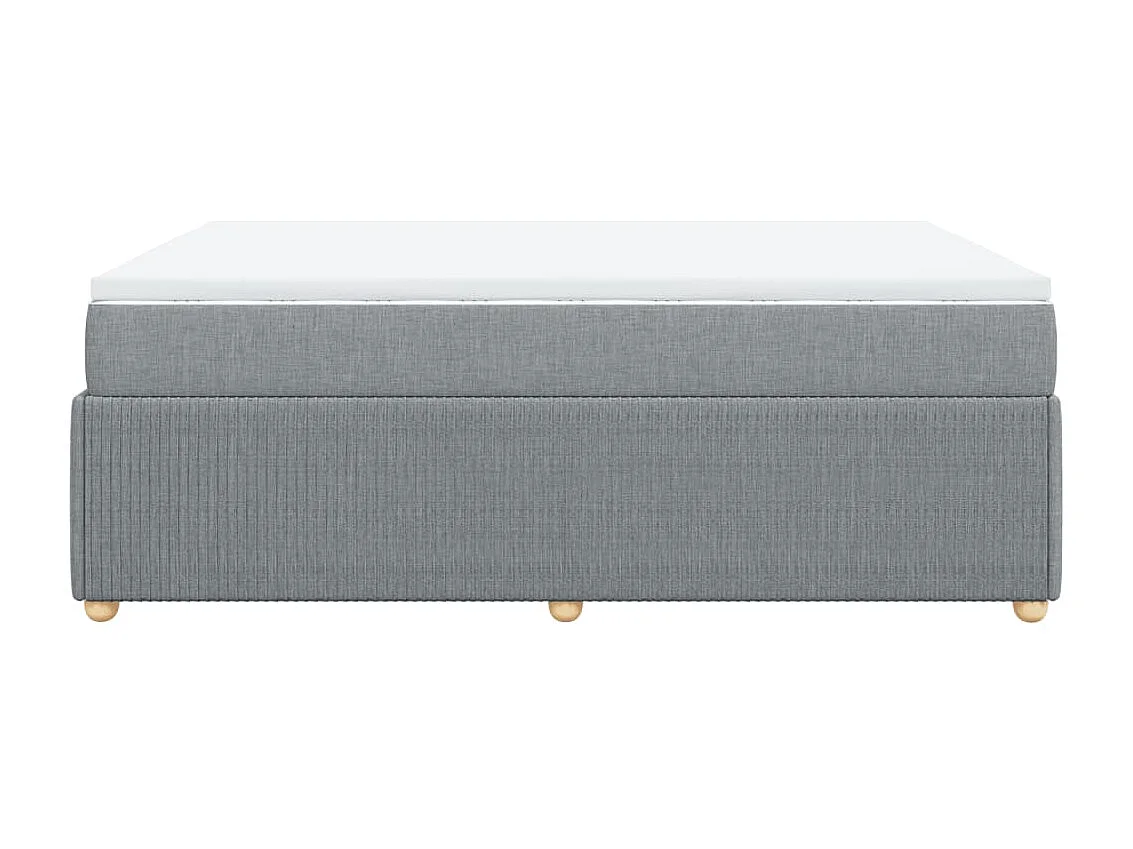 Sommier à lattes de lit avec matelas Gris clair 140x190cm Tissu