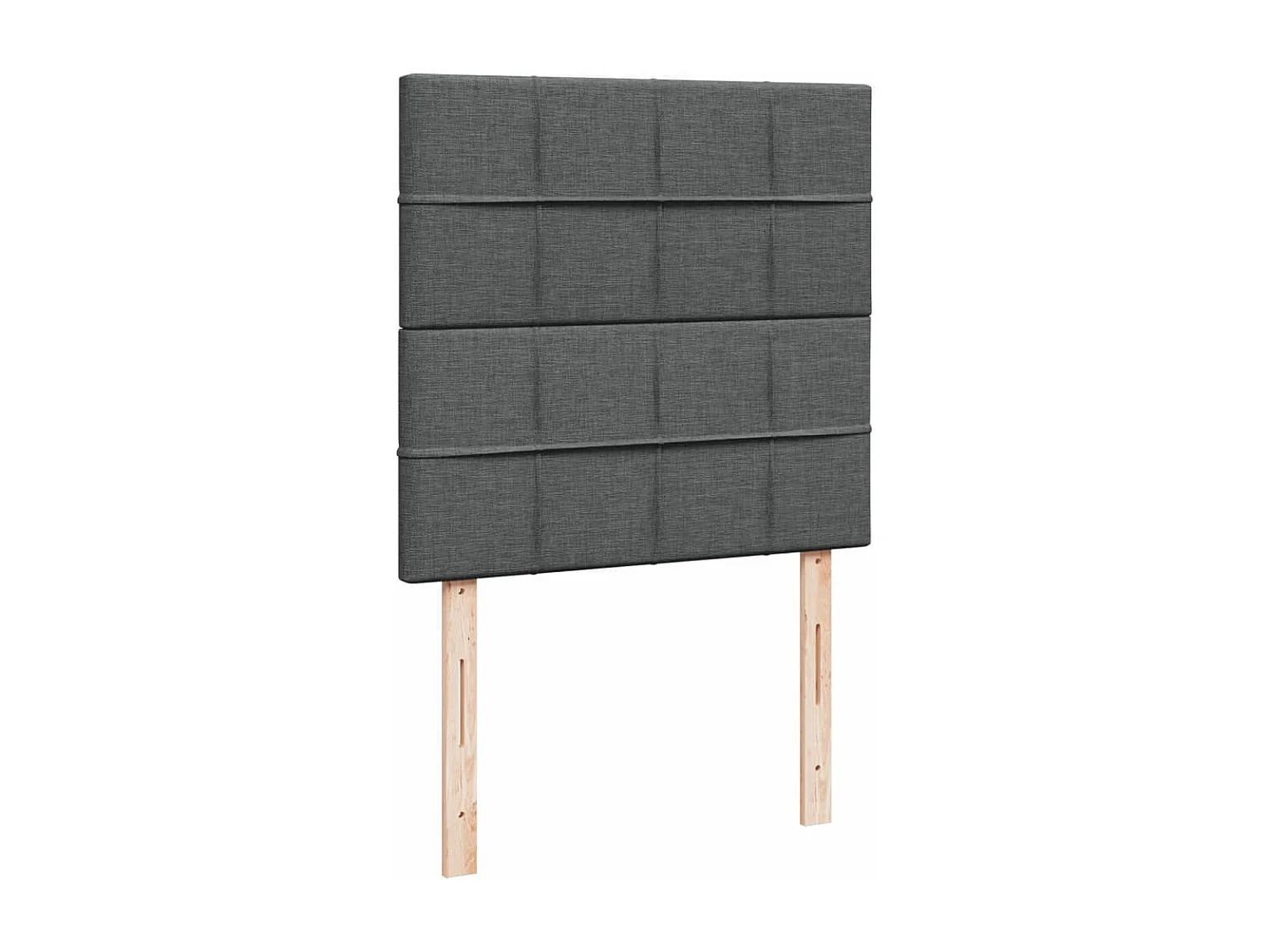 Cama box spring con colchón tela gris oscuro 90x190 cm