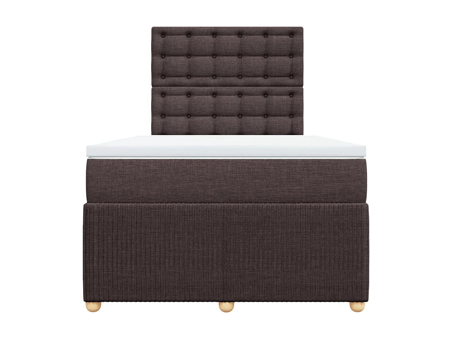 Boxspring met matras stof donkerbruin 120x200 cm