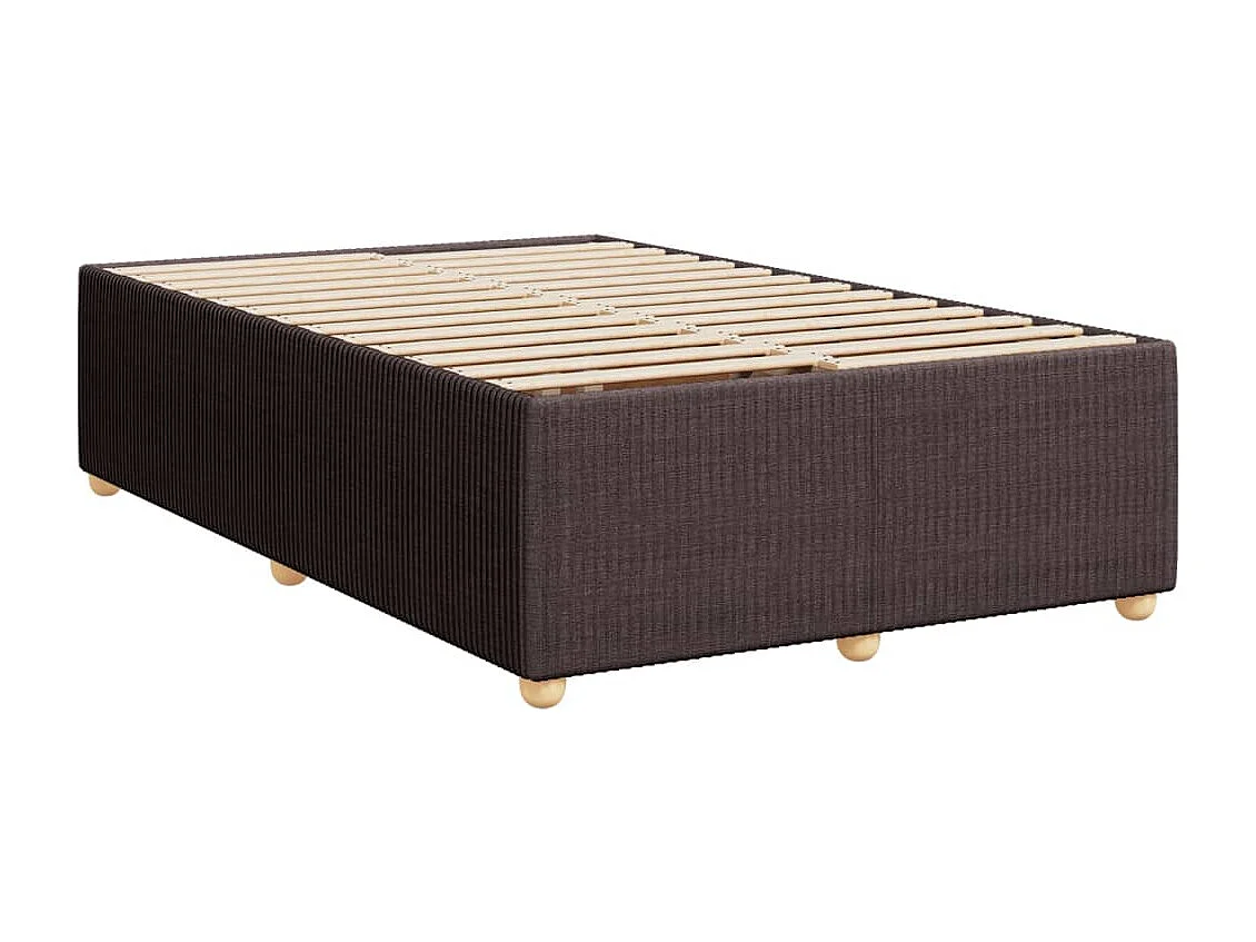 Boxspring met matras stof donkerbruin 120x200 cm