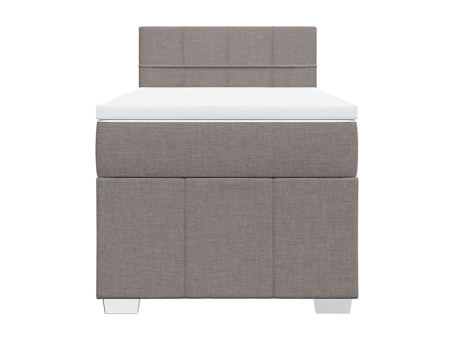 Sommier à lattes de lit avec matelas Taupe 90x200 cm Tissu