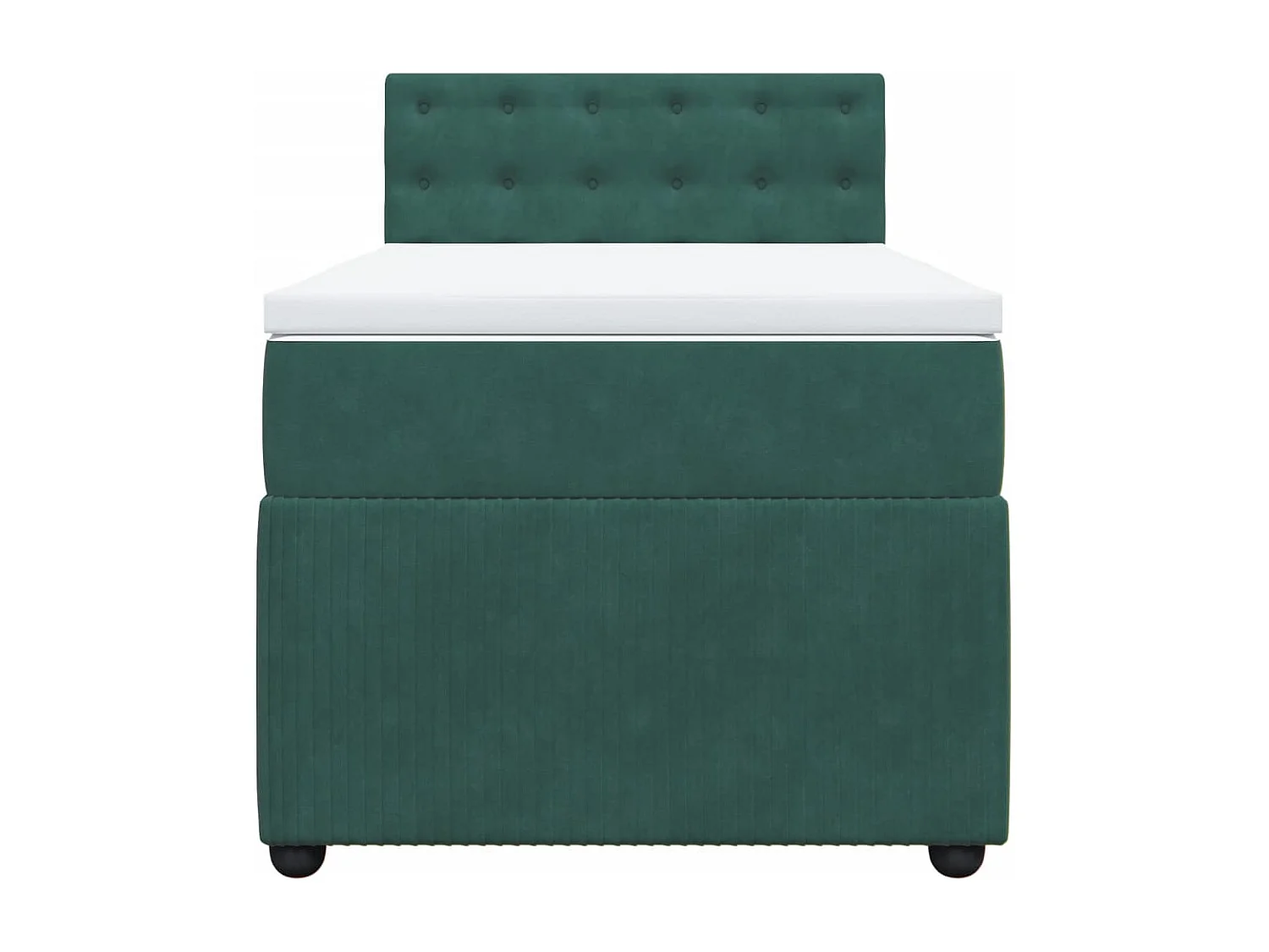 Sommier à lattes de lit avec matelas Vert foncé 90x200 cm