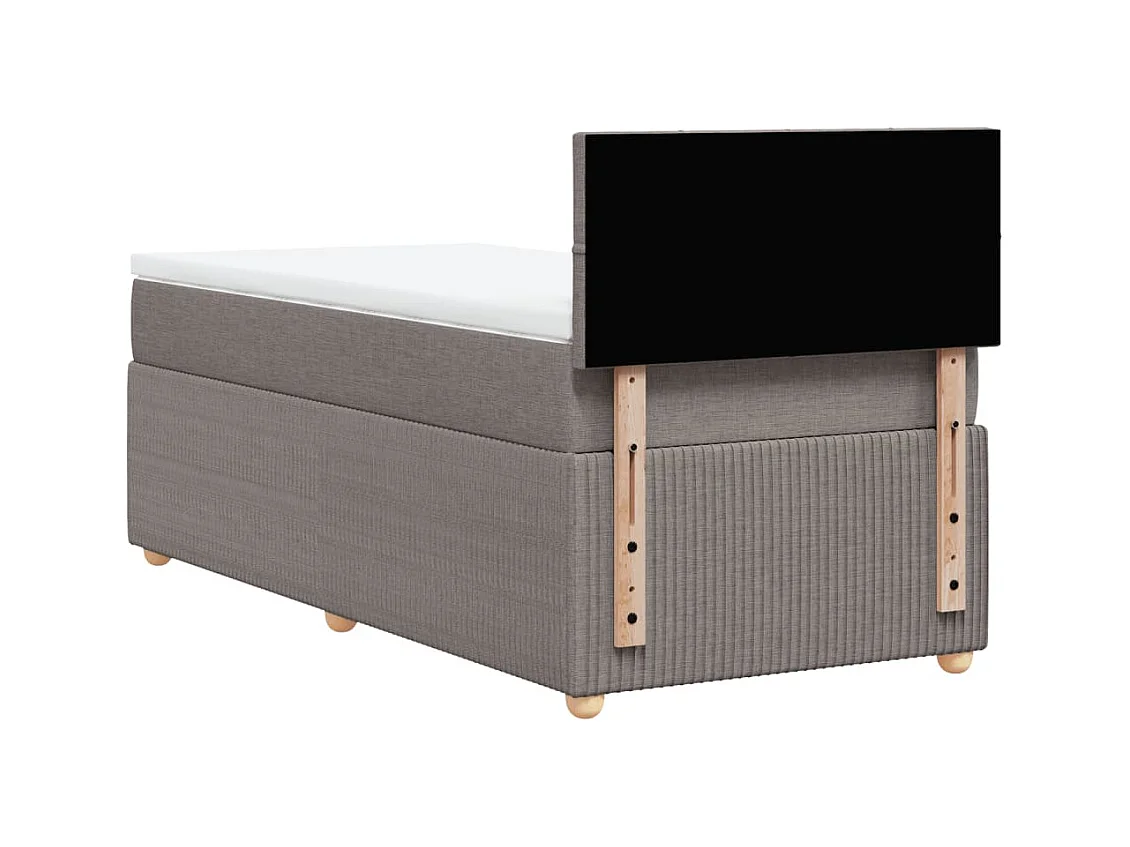 Sommier à lattes de lit avec matelas Taupe 80x200 cm Tissu