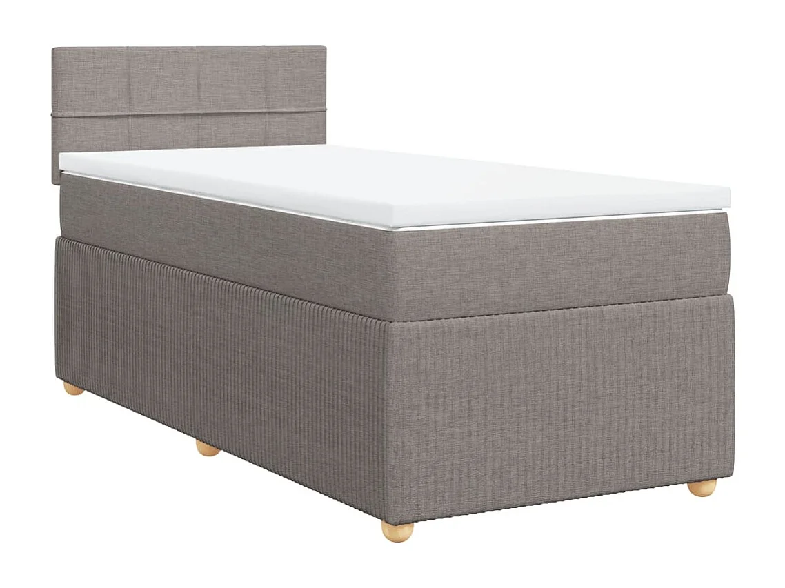 Sommier à lattes de lit avec matelas Taupe 80x200 cm Tissu