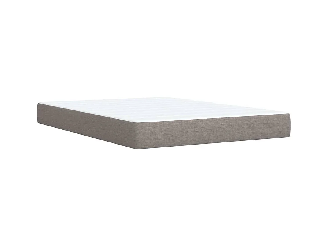 Sommier à lattes de lit avec matelas Taupe 160x200 cm Tissu