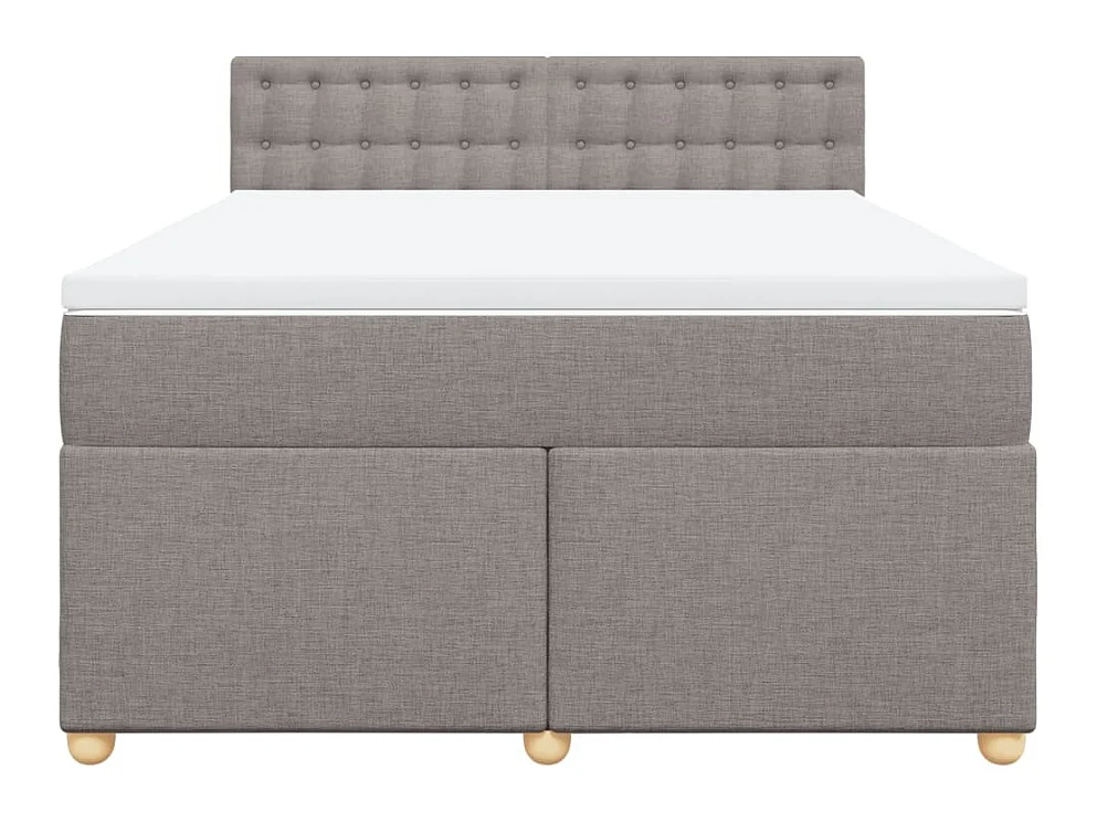 Sommier à lattes de lit avec matelas Taupe 160x200 cm Tissu