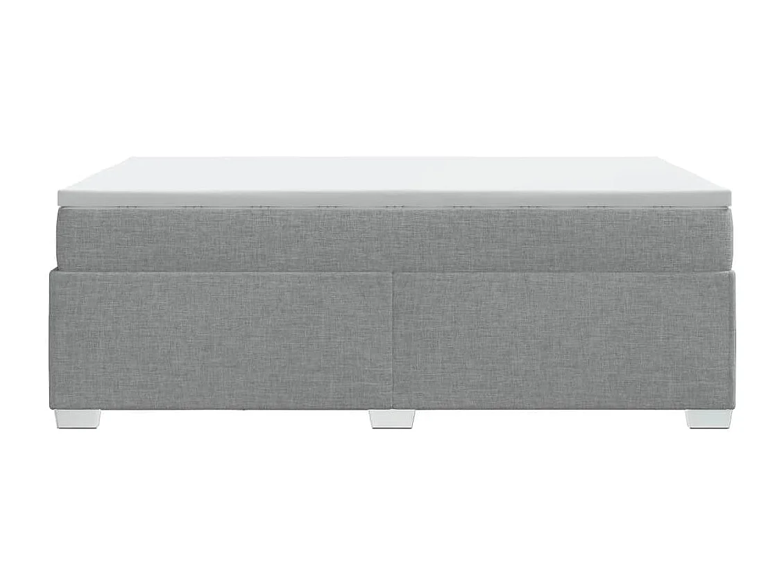 Cama boxspring com colchão 120x190 cm tecido cinzento-claro