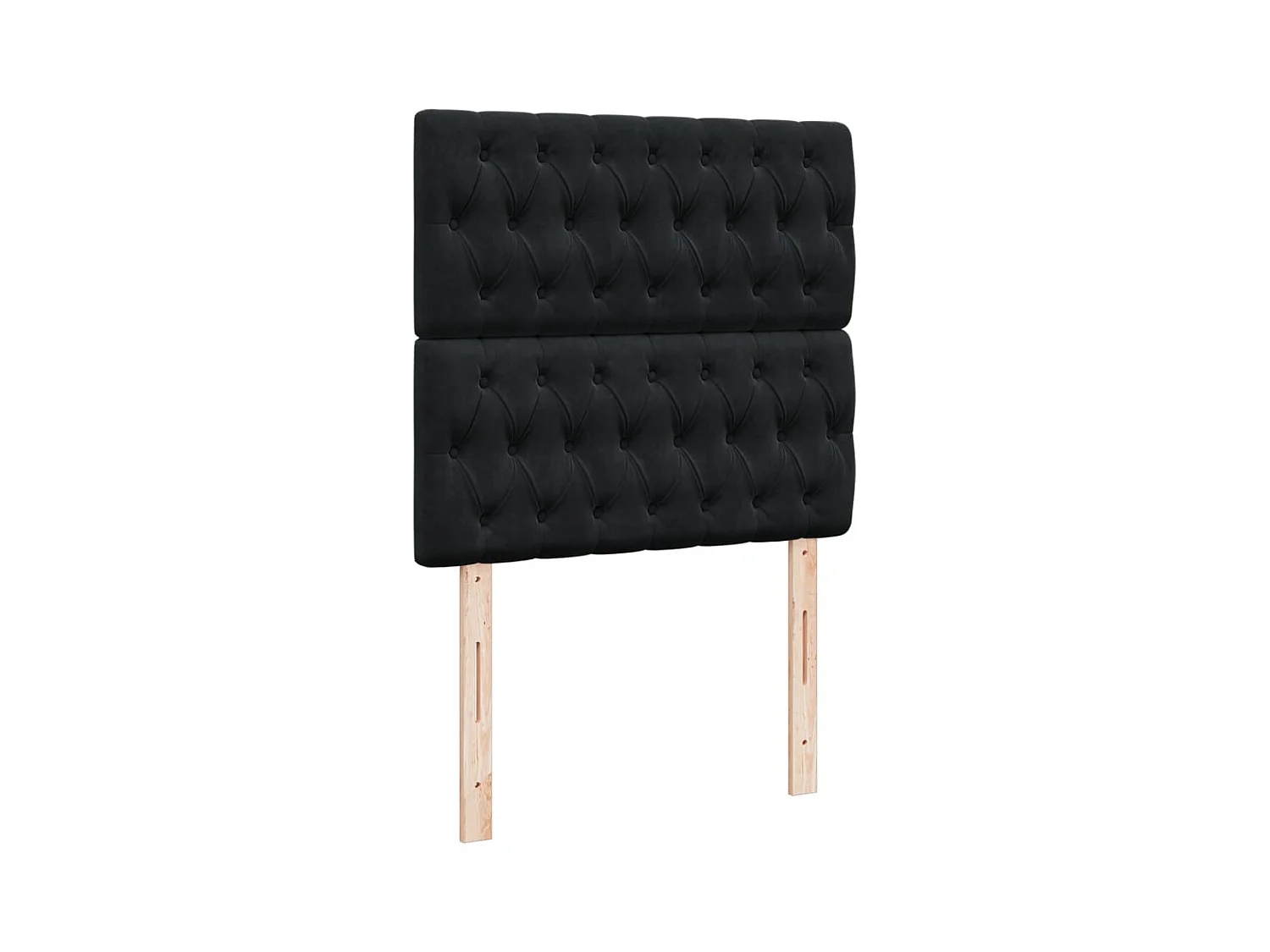 Sommier à lattes de lit avec matelas Noir 90x200 cm Velours
