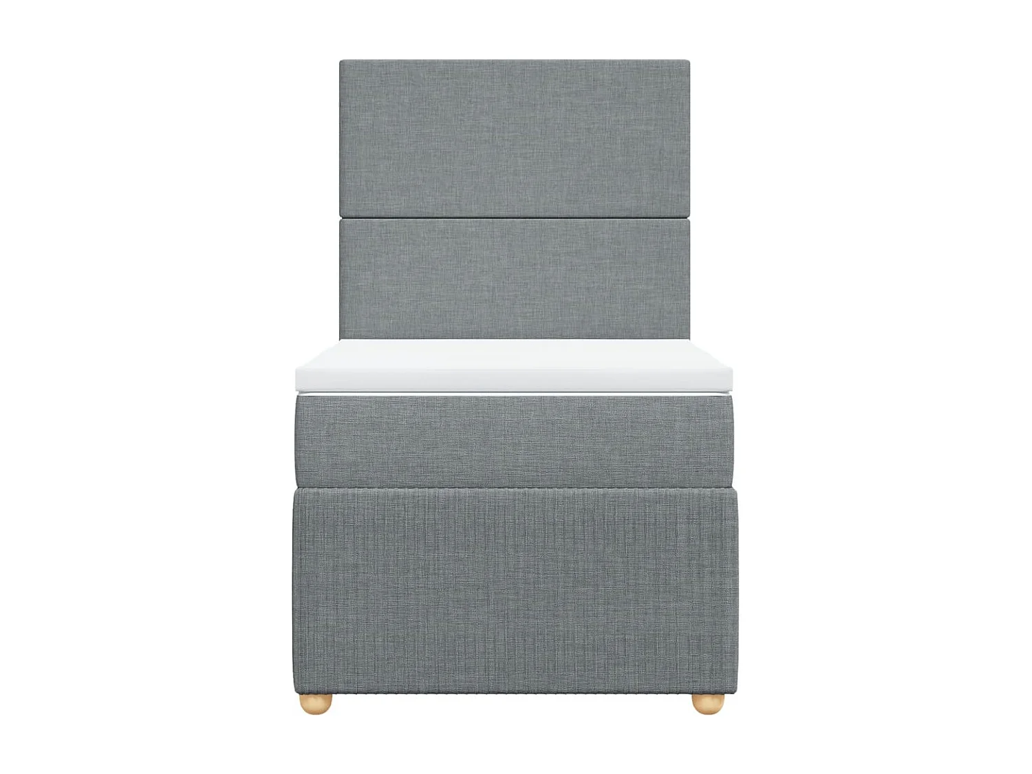 Sommier à lattes de lit avec matelas gris clair 80x200 cm tissu
