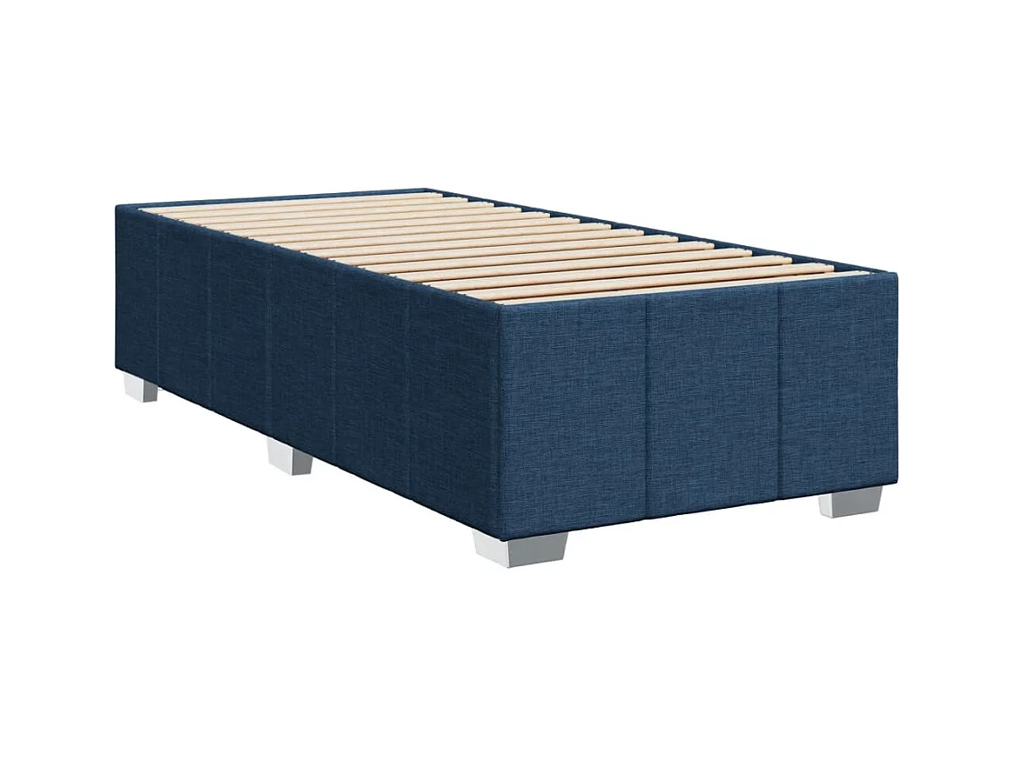 Sommier à lattes de lit avec matelas Bleu 80x200 cm Tissu