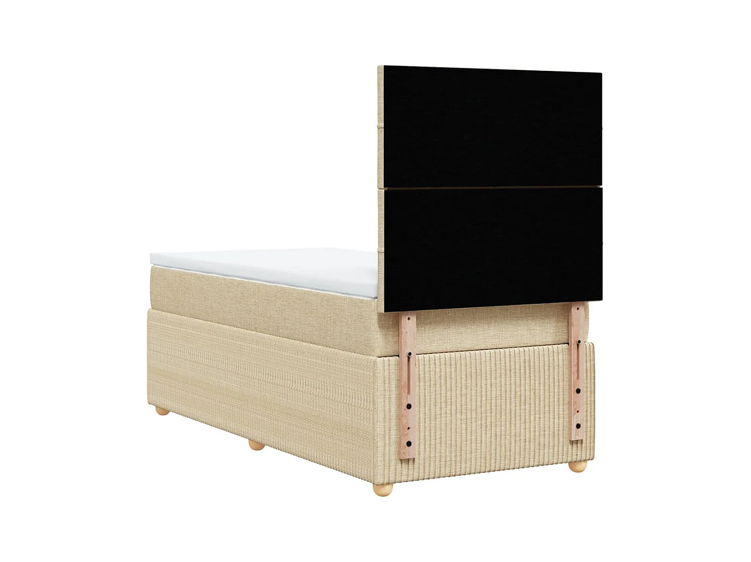 Cama com molas/colchão 90x200 cm tecido cor crème