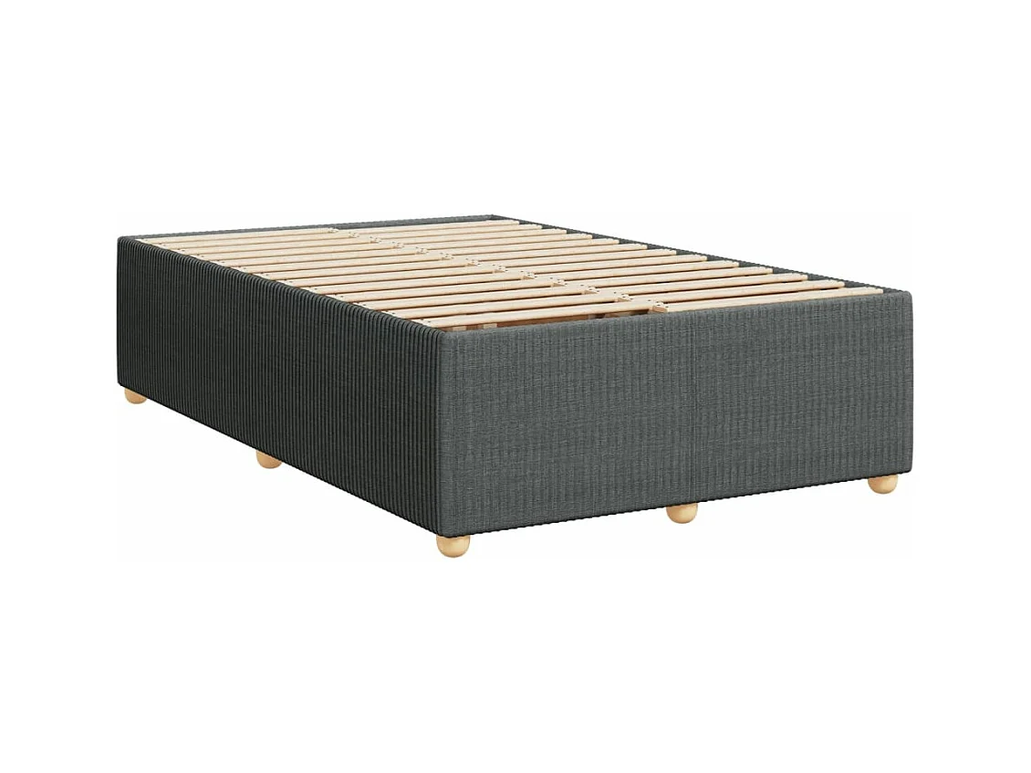 Boxspring met matras stof donkergrijs 120x190 cm