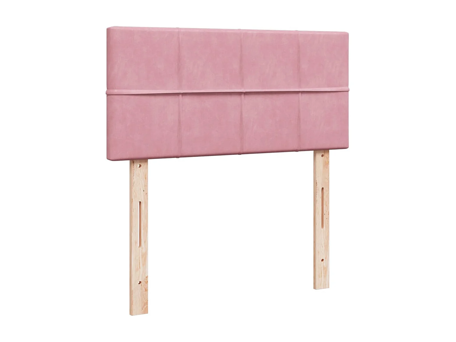 Cama box spring con colchón terciopelo rosa 90x200 cm