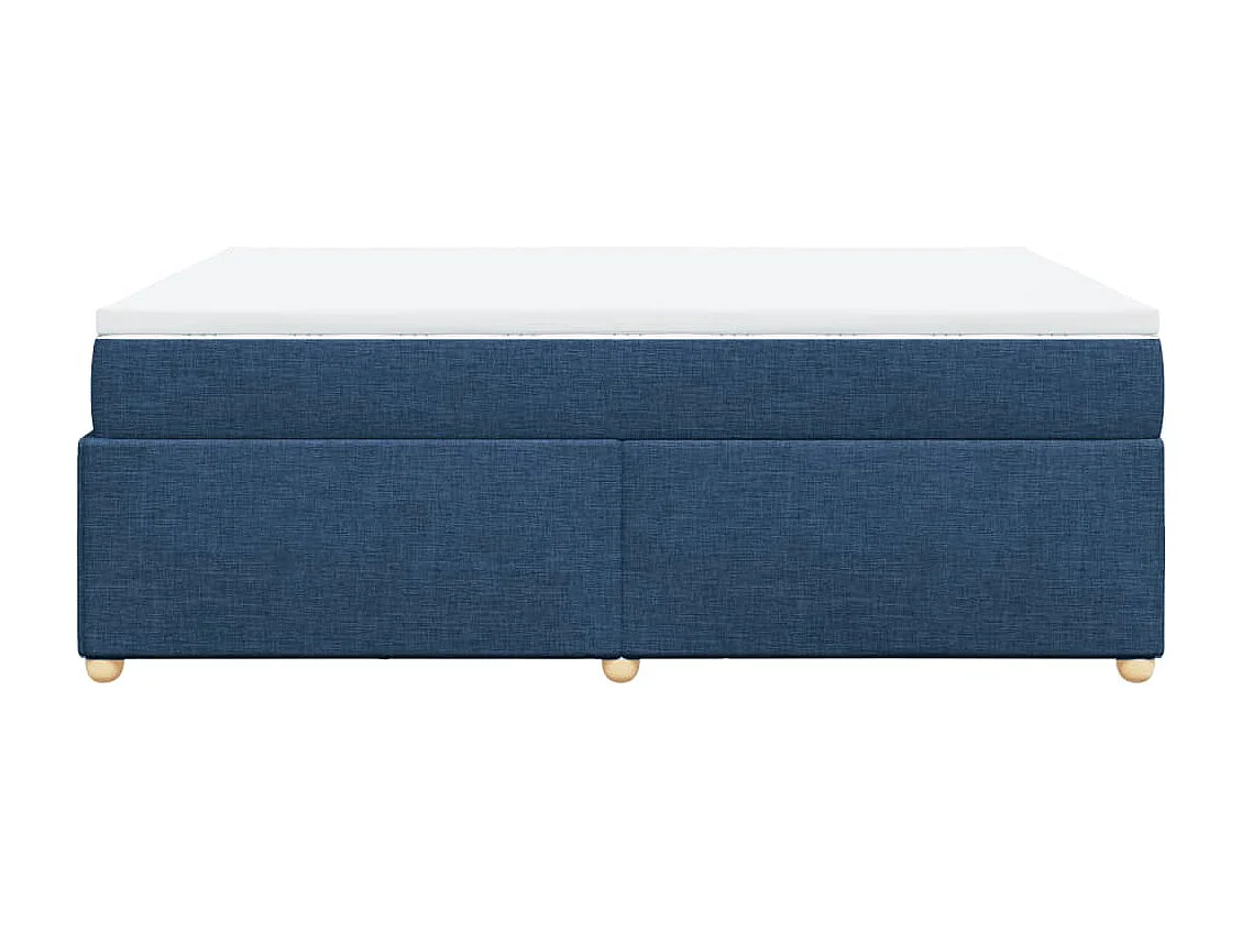 Boxspring met matras stof blauw 140x200 cm