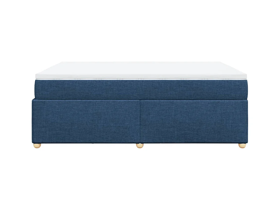 Sommier à lattes de lit avec matelas Bleu 140x200 cm Tissu