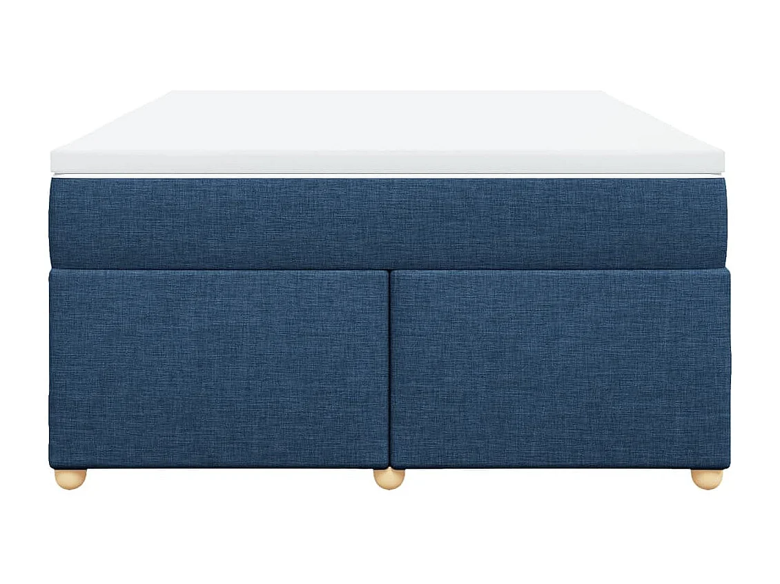 Sommier à lattes de lit avec matelas Bleu 140x200 cm Tissu