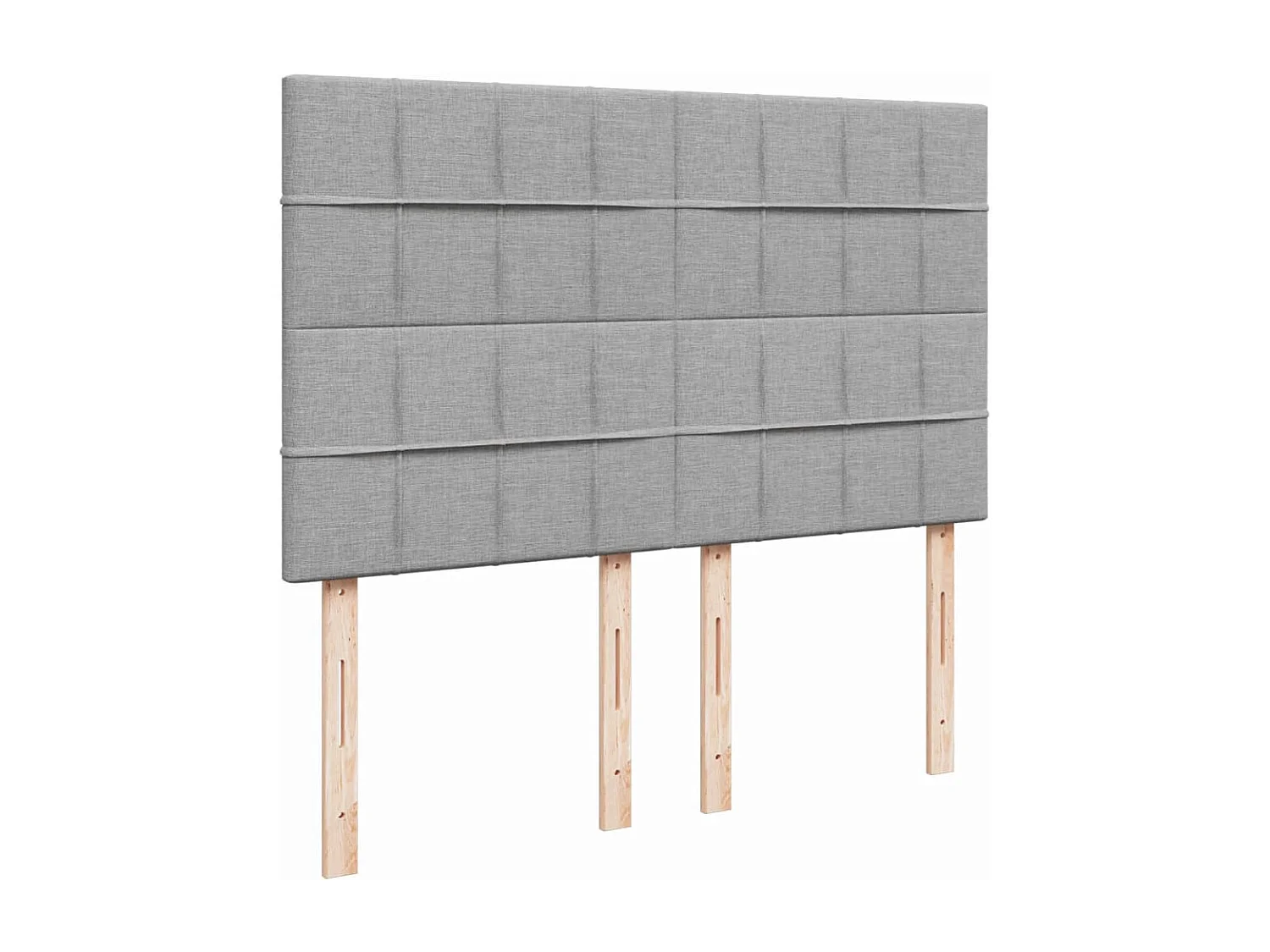 Sommier à lattes de lit avec matelas Gris clair 140x190cm Tissu