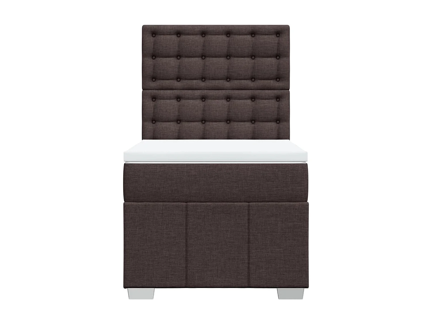 Sommier à lattes de lit avec matelas Marron foncé 100x200 cm