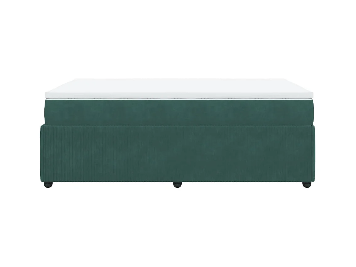 Sommier à lattes de lit et matelas Vert foncé 120x200cm Velours
