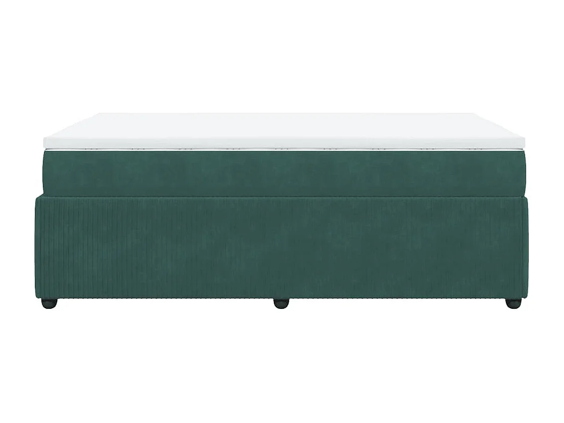 Sommier à lattes de lit et matelas Vert foncé 120x200cm Velours