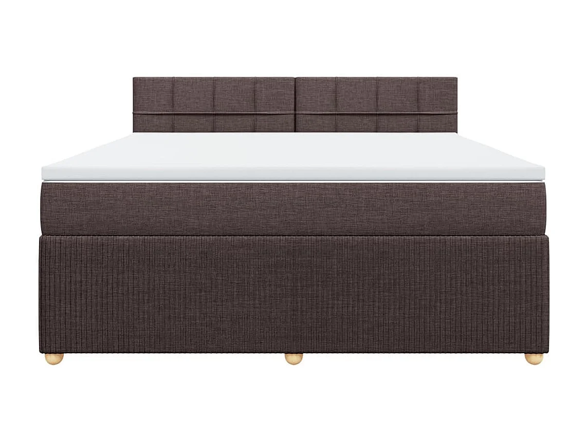 Sommier à lattes de lit avec matelas Marron foncé 180x200 cm