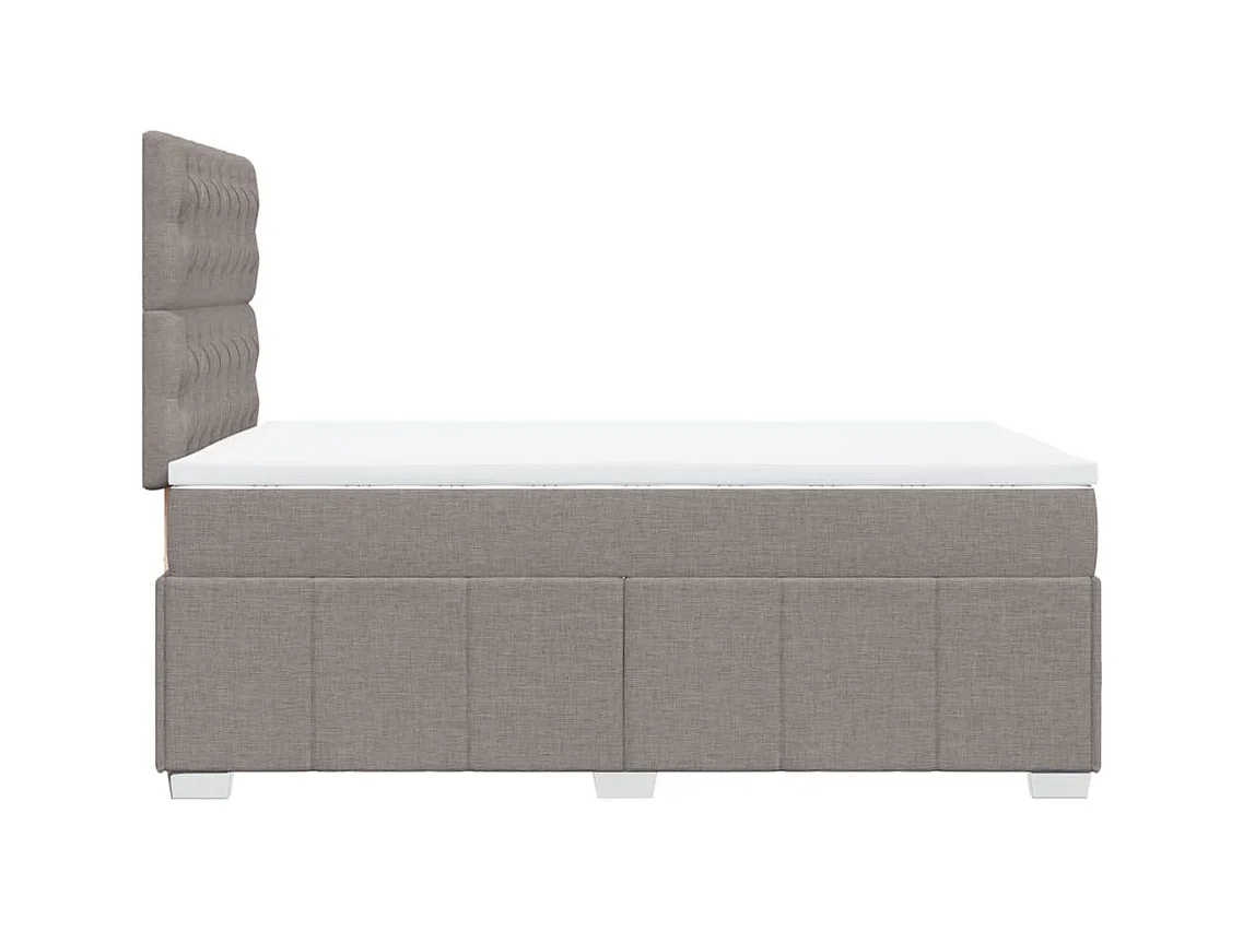 Sommier à lattes de lit avec matelas taupe 120x190 cm tissu