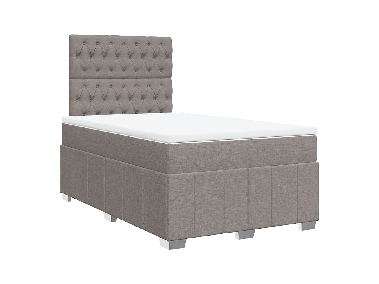 Sommier à lattes de lit avec matelas taupe 120x190 cm tissu