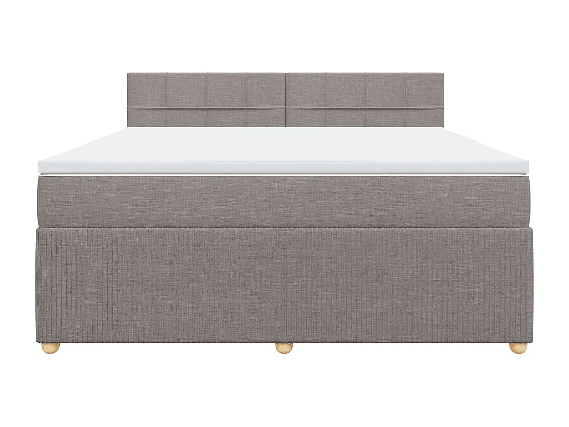 Sommier à lattes de lit avec matelas Taupe 180x200 cm Tissu