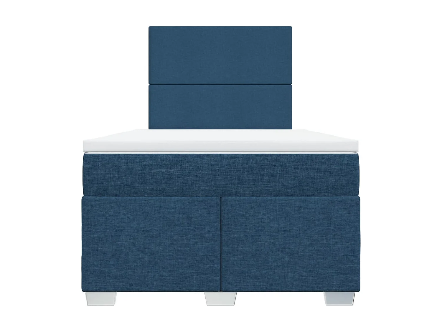 Boxspring met matras stof blauw 120x190 cm