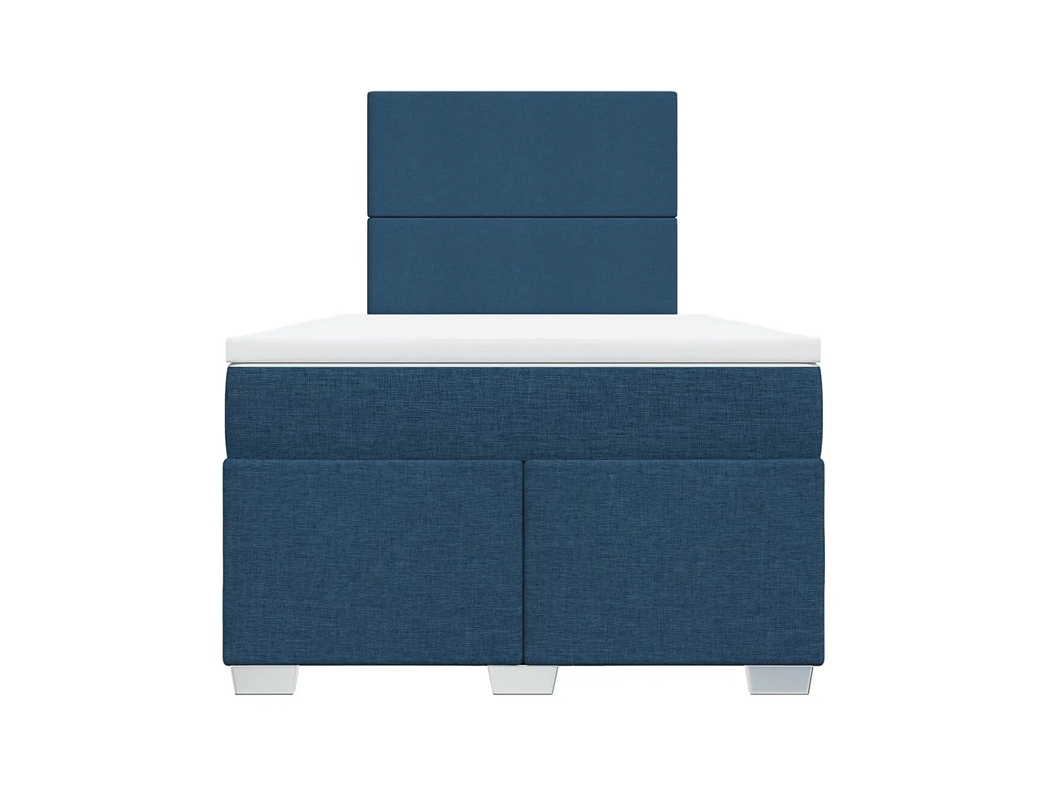 Cama boxspring com colchão 120x190 cm tecido azul