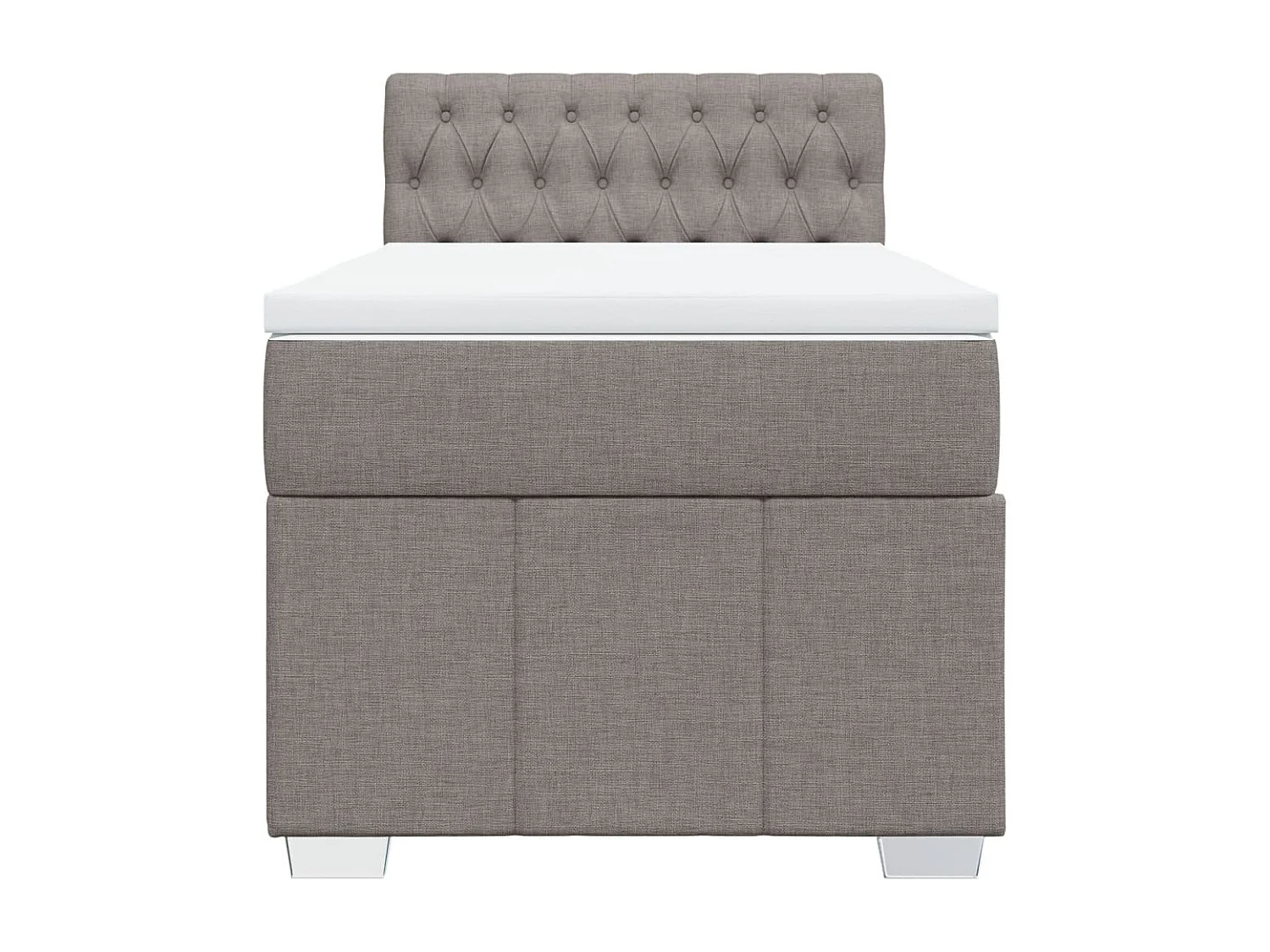 Boxspring met matras stof taupe 90x200 cm