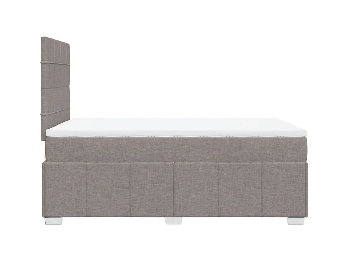 Sommier à lattes de lit avec matelas taupe 120x190 cm tissu