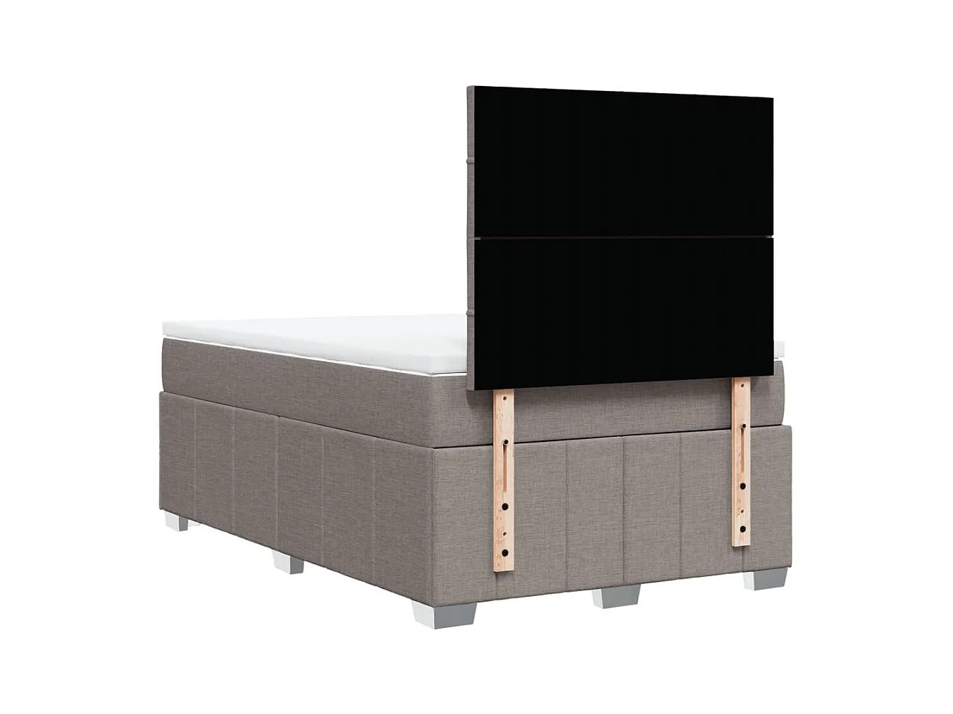 Sommier à lattes de lit avec matelas taupe 120x190 cm tissu
