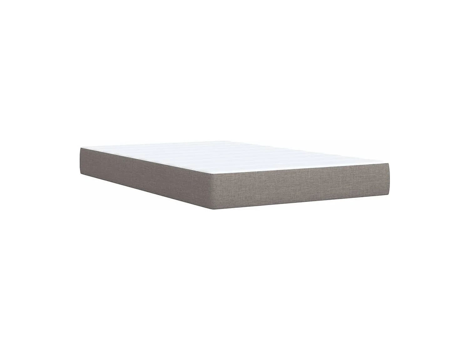 Sommier à lattes de lit avec matelas taupe 120x190 cm tissu