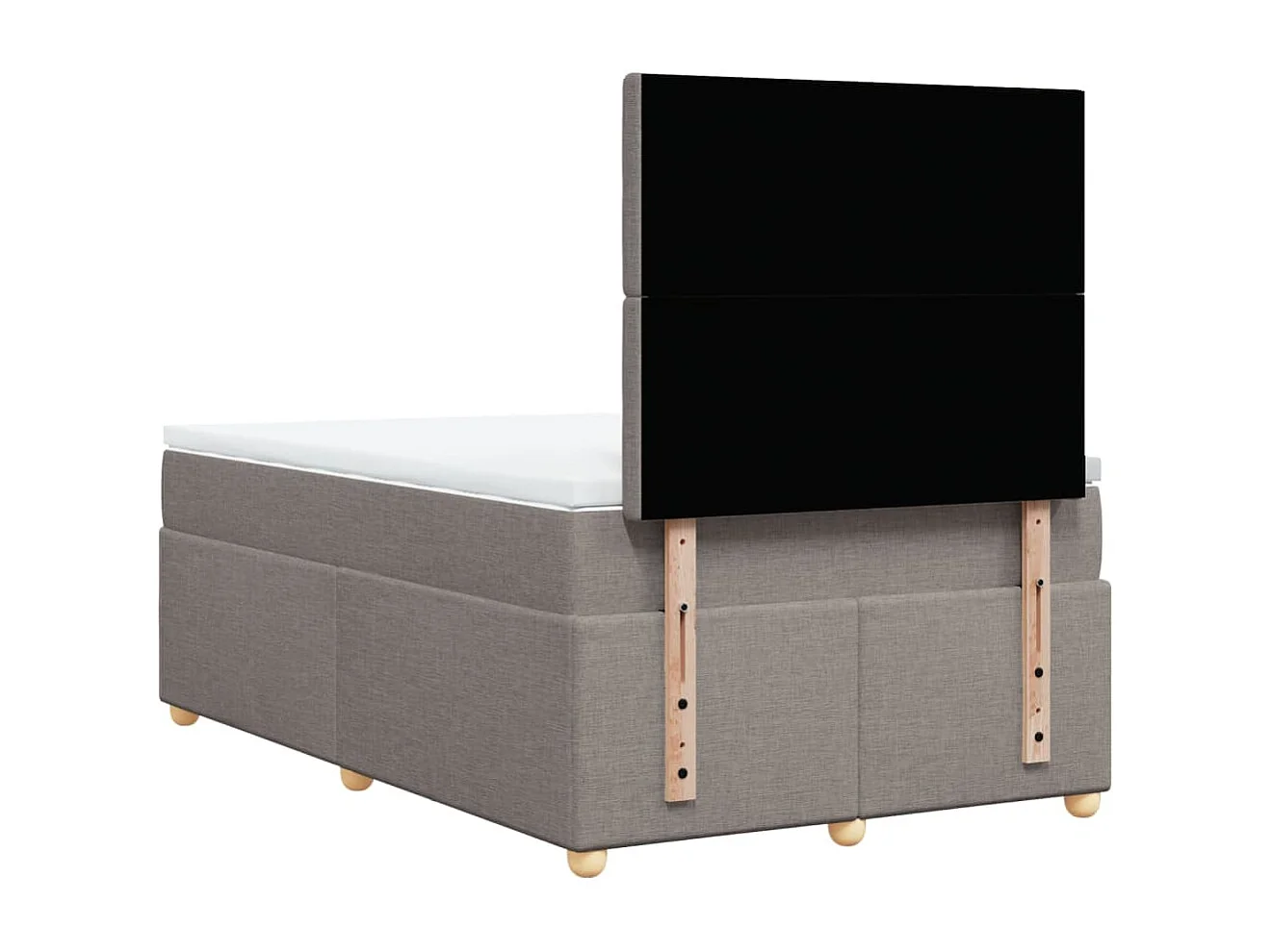 Sommier à lattes de lit avec matelas Taupe 120x200 cm Tissu