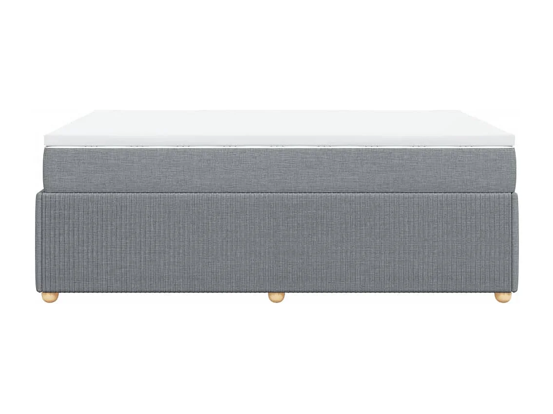 Cama com molas/colchão 120x200 cm tecido cinza-claro