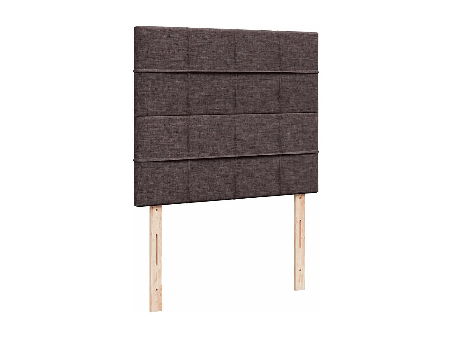 Cama box spring con colchón tela marrón oscuro 120x200 cm