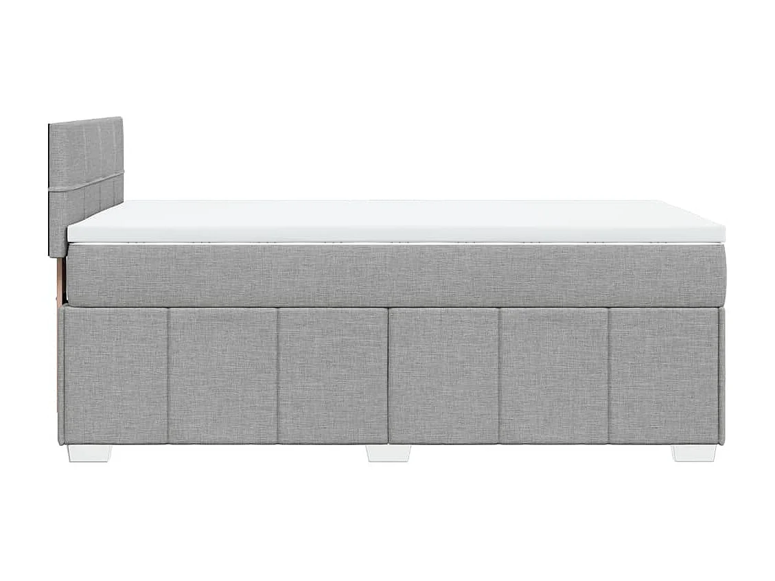 Boxspring met matras stof lichtgrijs 80x200 cm