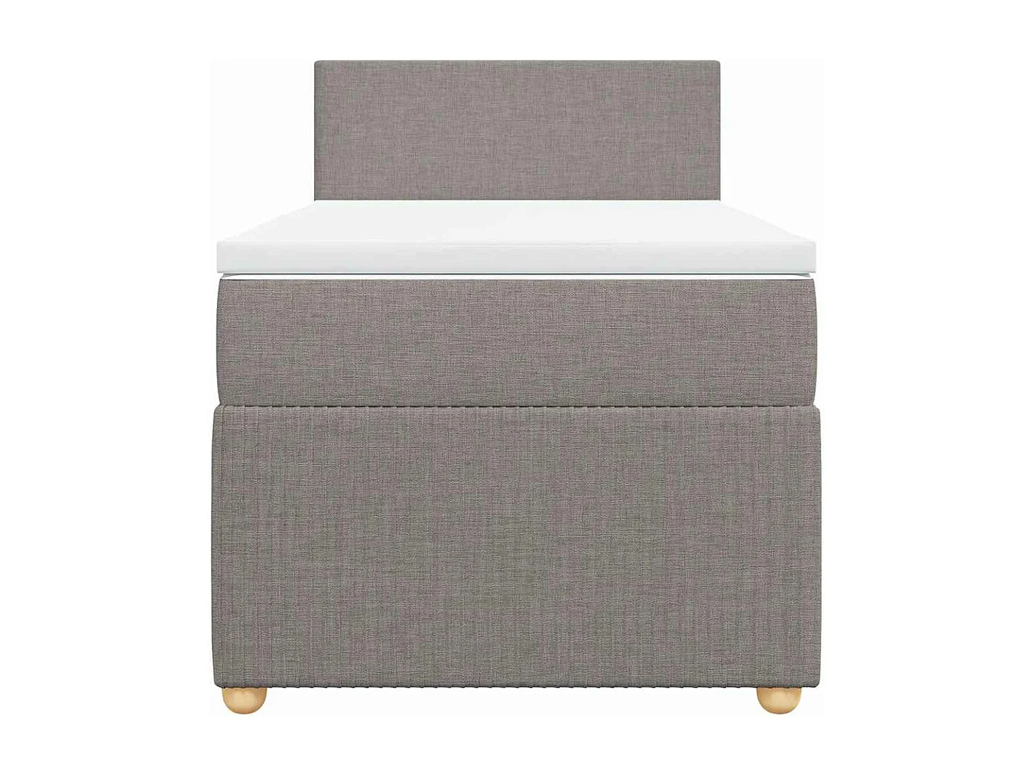 Sommier à lattes de lit avec matelas Taupe 90x200 cm Tissu