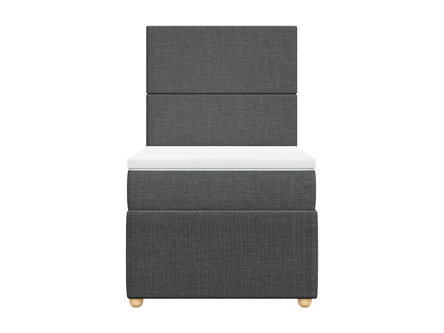 Sommier à lattes de lit avec matelas Gris foncé 90x200 cm Tissu